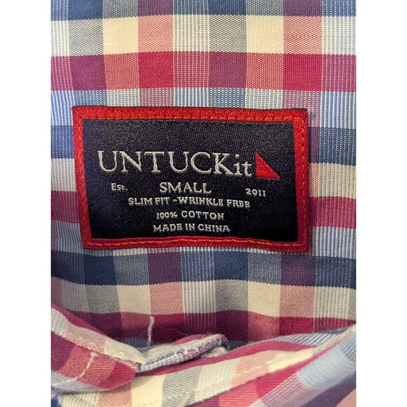 UNTUCKit Amanti Slim Fit Wrinkle Free Button Down Long Sleeve Shirt Size Small - Picture 3 of 3